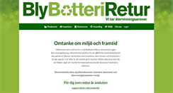 Desktop Screenshot of blybatteriretur.se